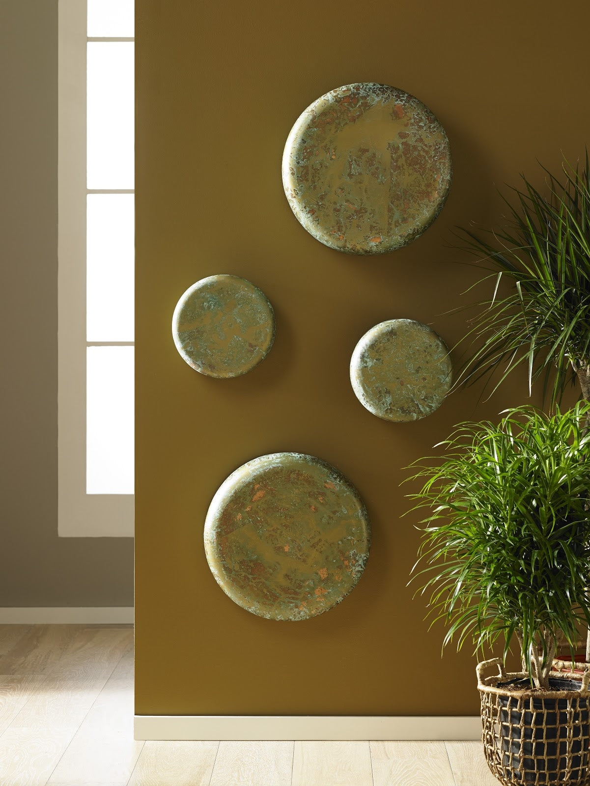 Button Wall Tile, Deep, Lichen Finish, LG