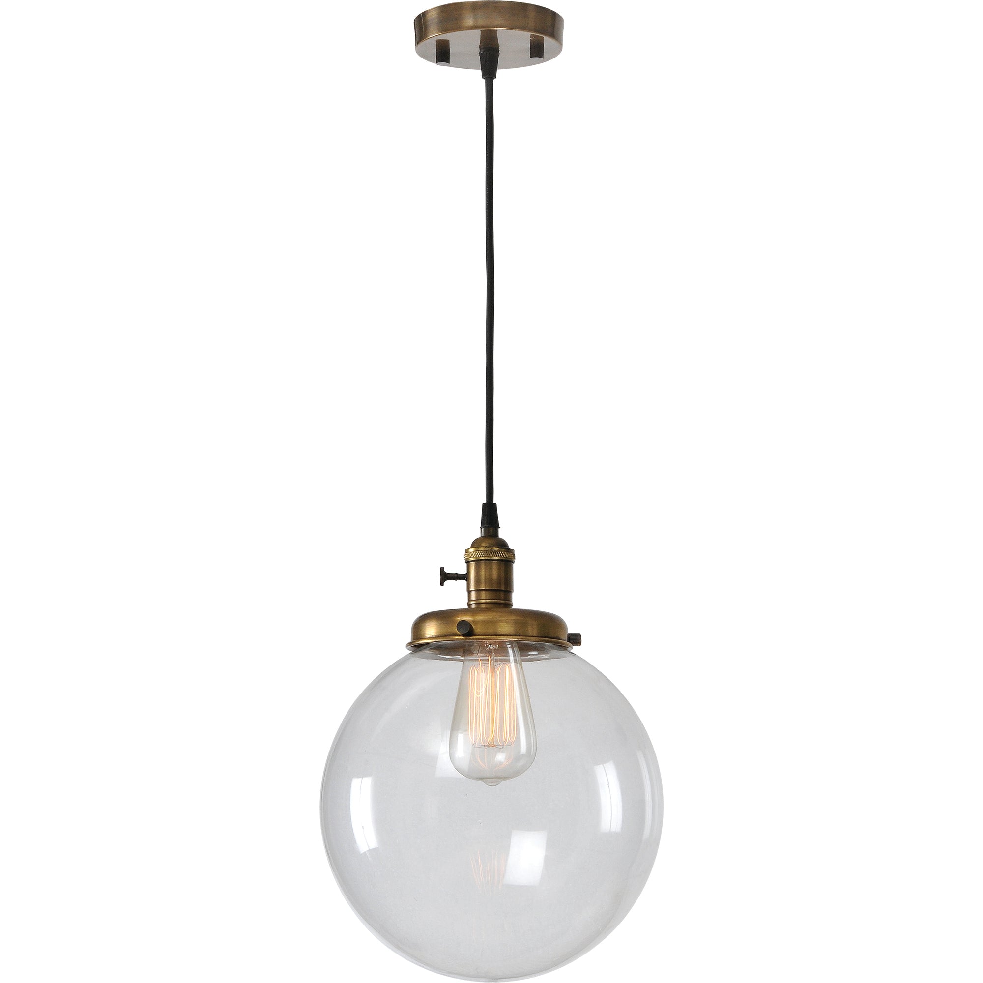 Antonio 10" Iron - Antique Brass Finish Ceiling Light