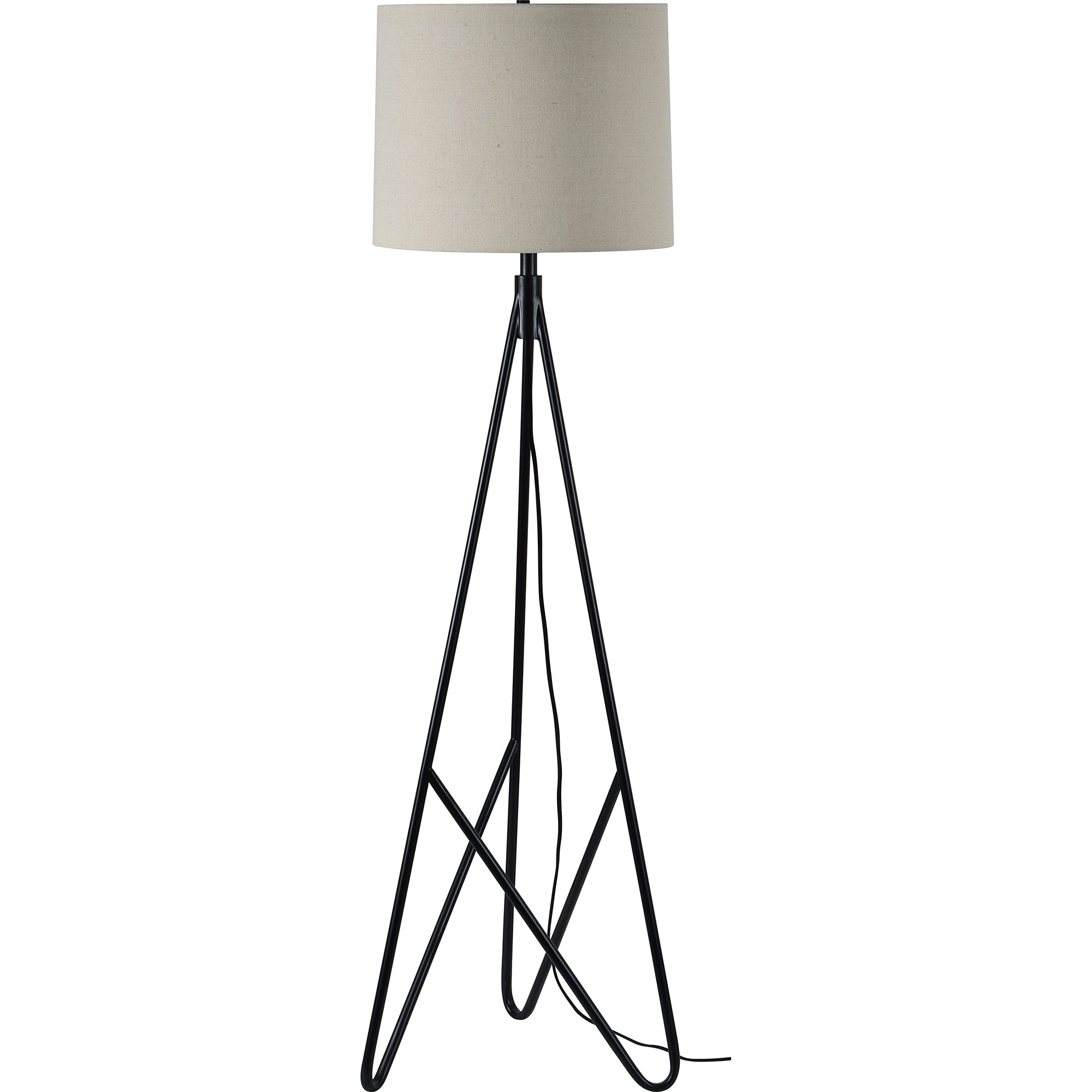 Stacey 17" Steel - Black Powder Coated Floor Lamps