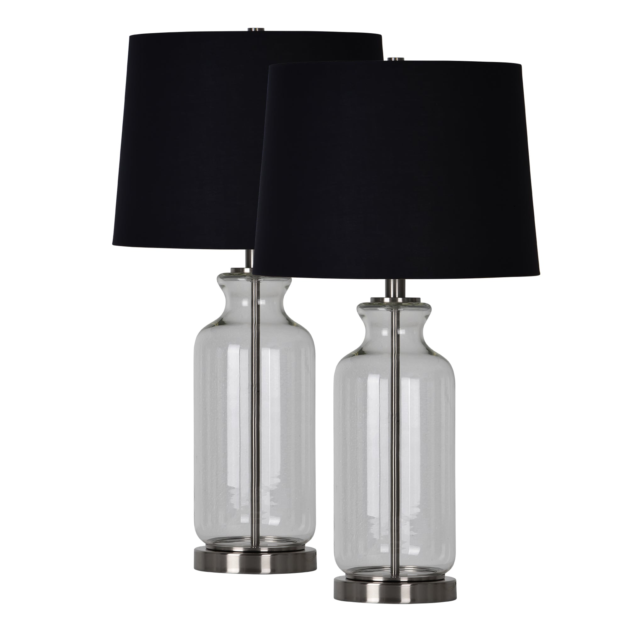Solay 10" Set Of 2 Iron - Glass Table Lamp