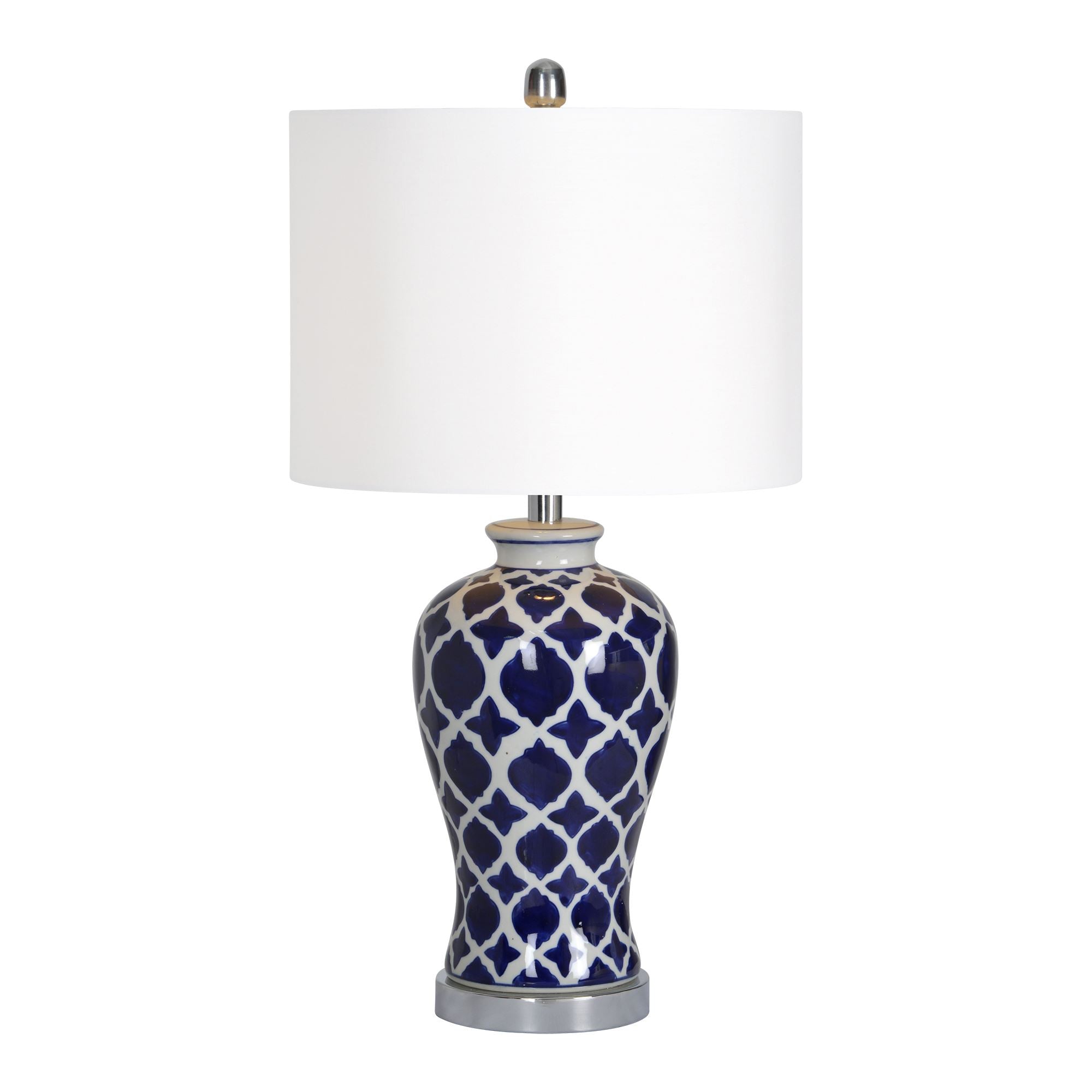 Indigo 14" Iron - Ceramic Blue Table Lamp