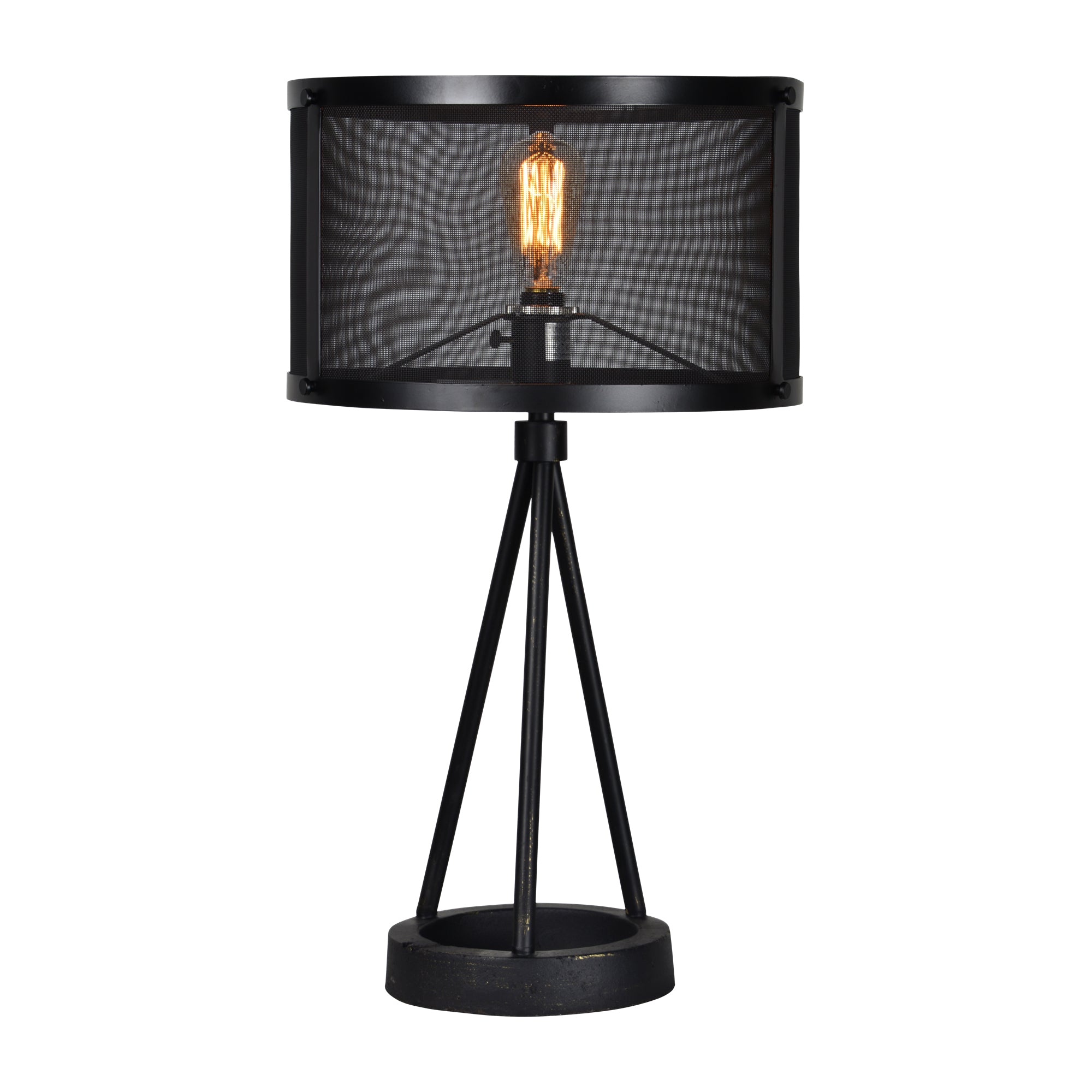 Livingstone 15" Steel - Black Powder Coated Table Lamp