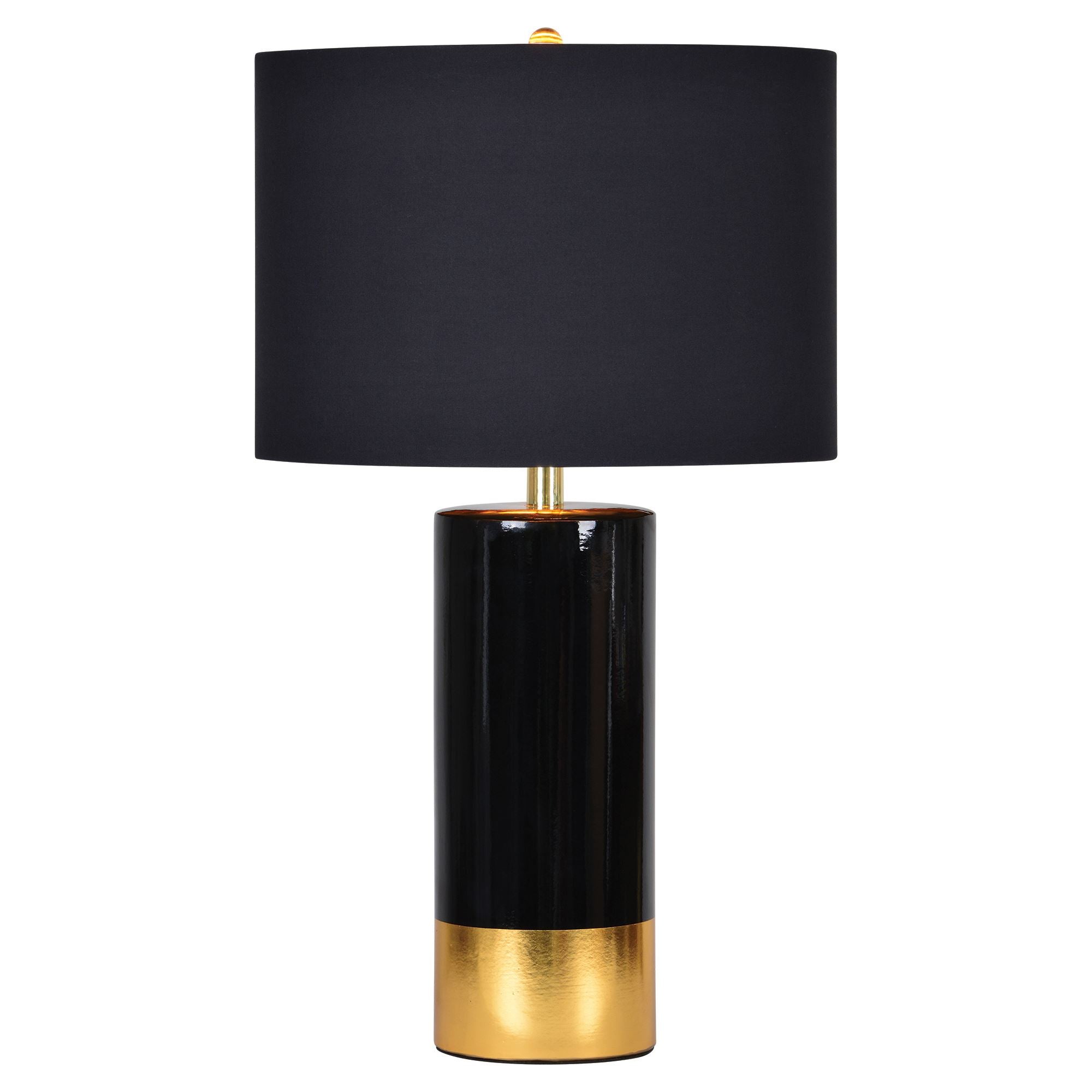 The Tuxedo 16" Ceramic - Gold Table Lamp