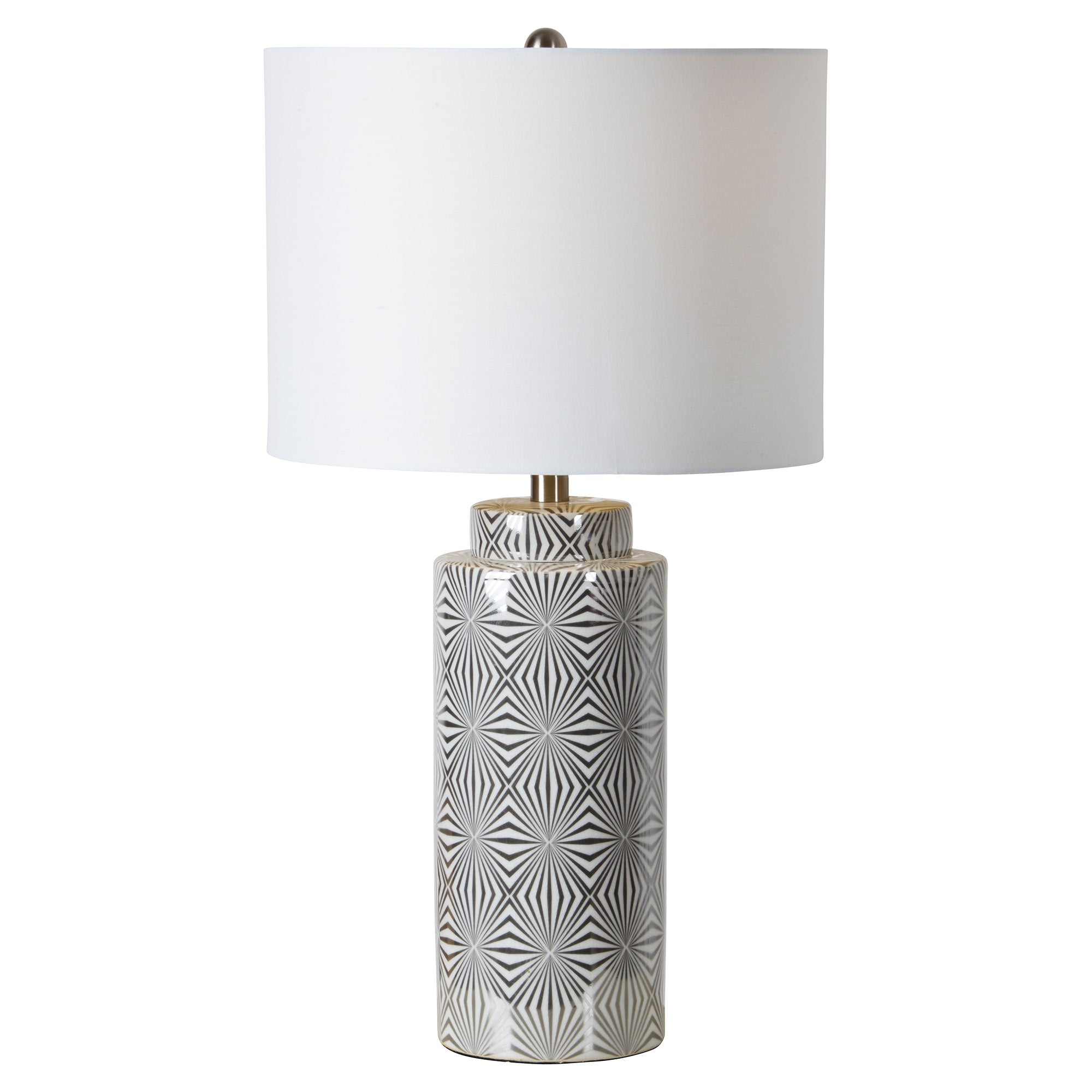 Camden 14" Ceramic - Silver Table Lamp