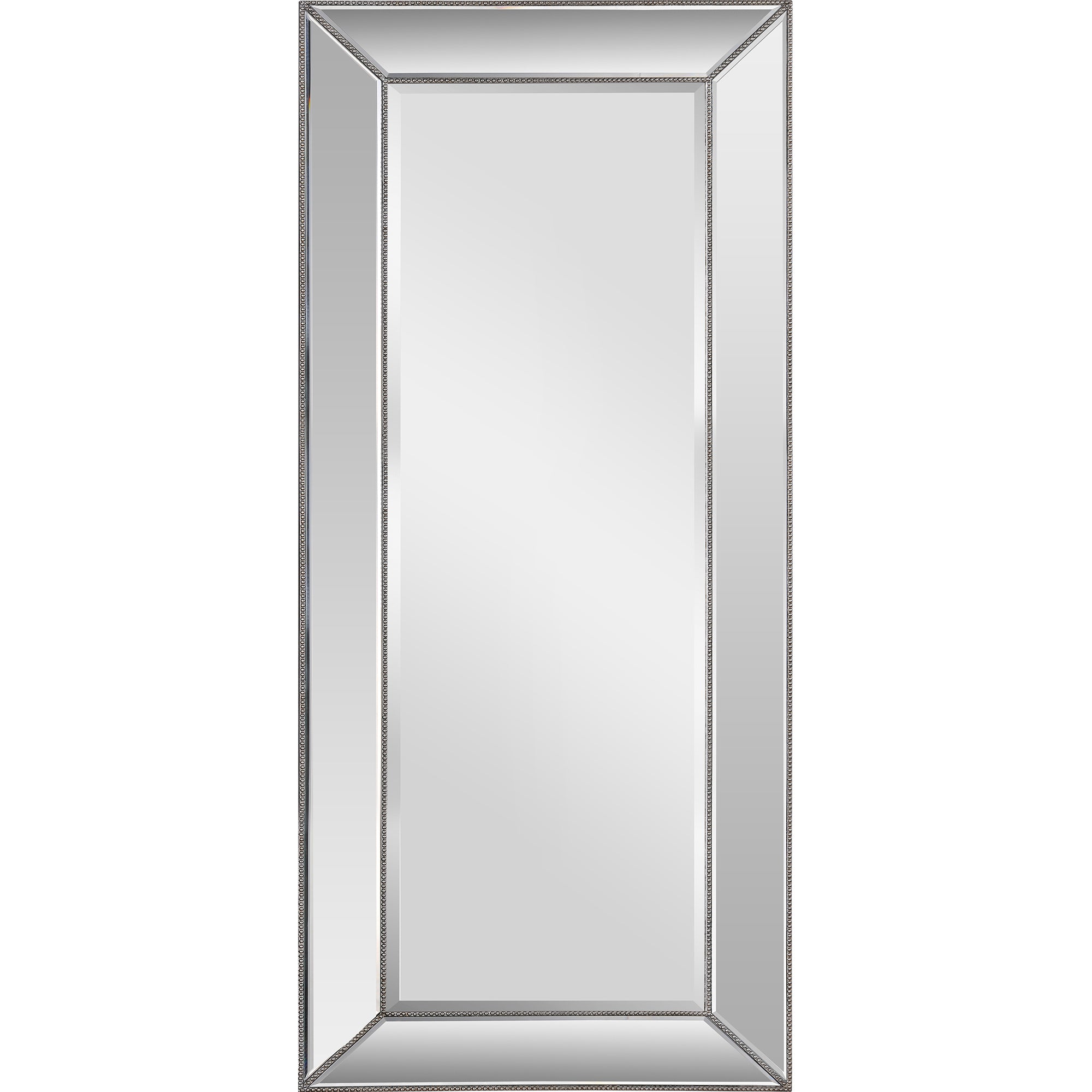 Whitney Beaded Leaner 32" Champagne Silver Mirror