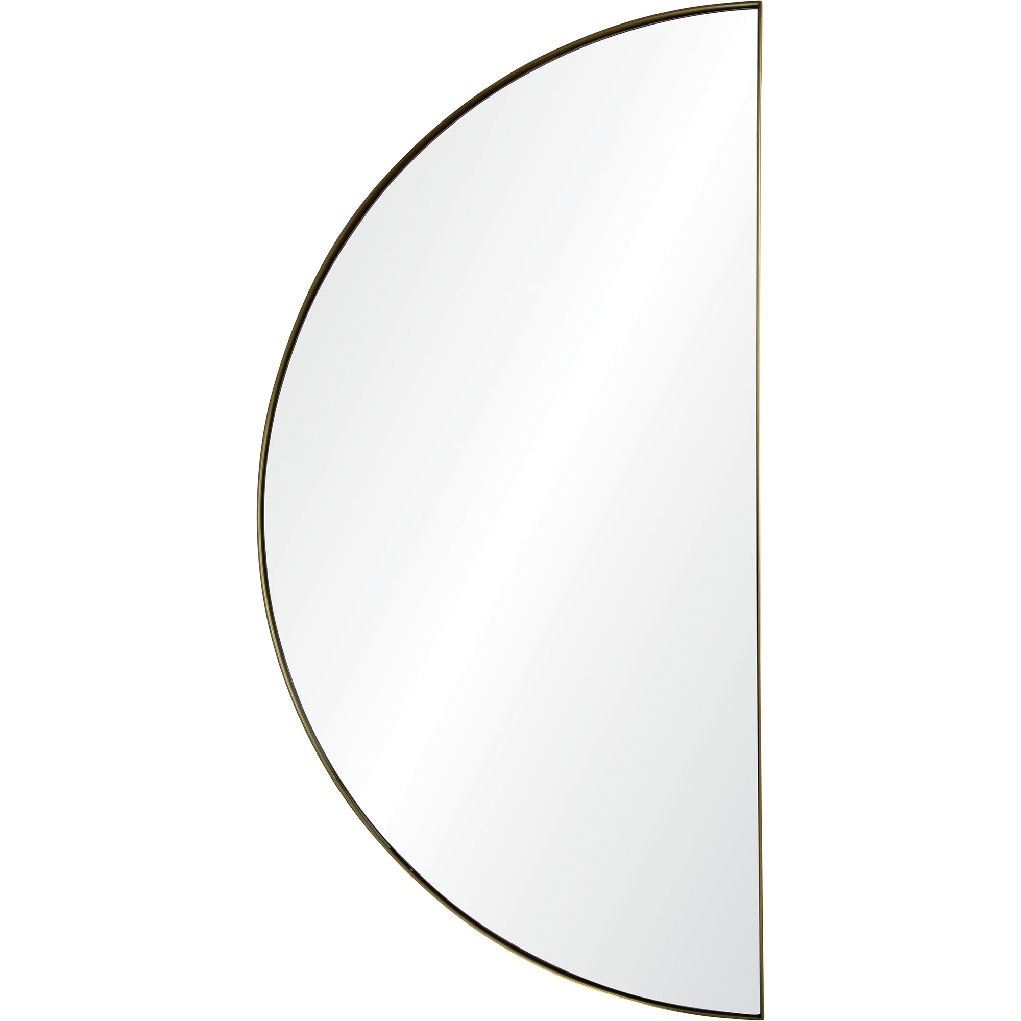 Halfmoon 21" Iron - Satin Brass Mirror
