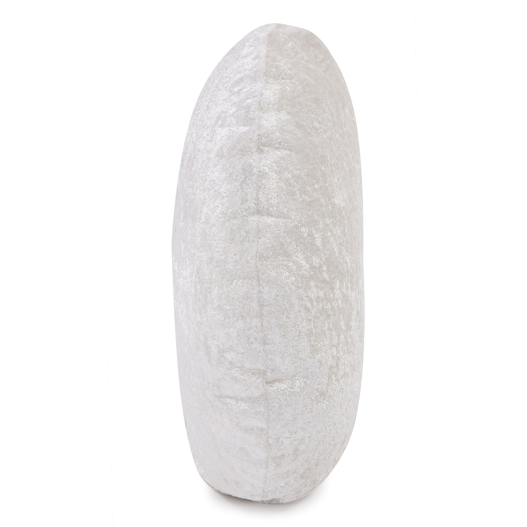 Amaron Bone Crushed Velvet Round Pillow- 18"
