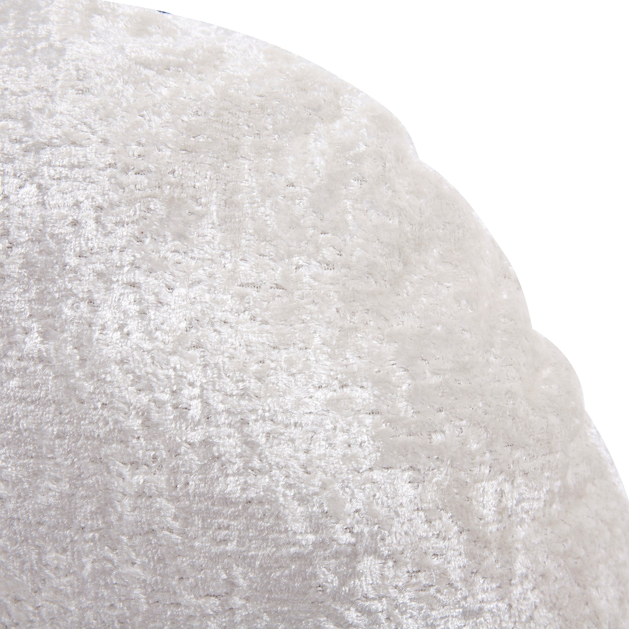 Amaron Bone Crushed Velvet Round Pillow- 18"