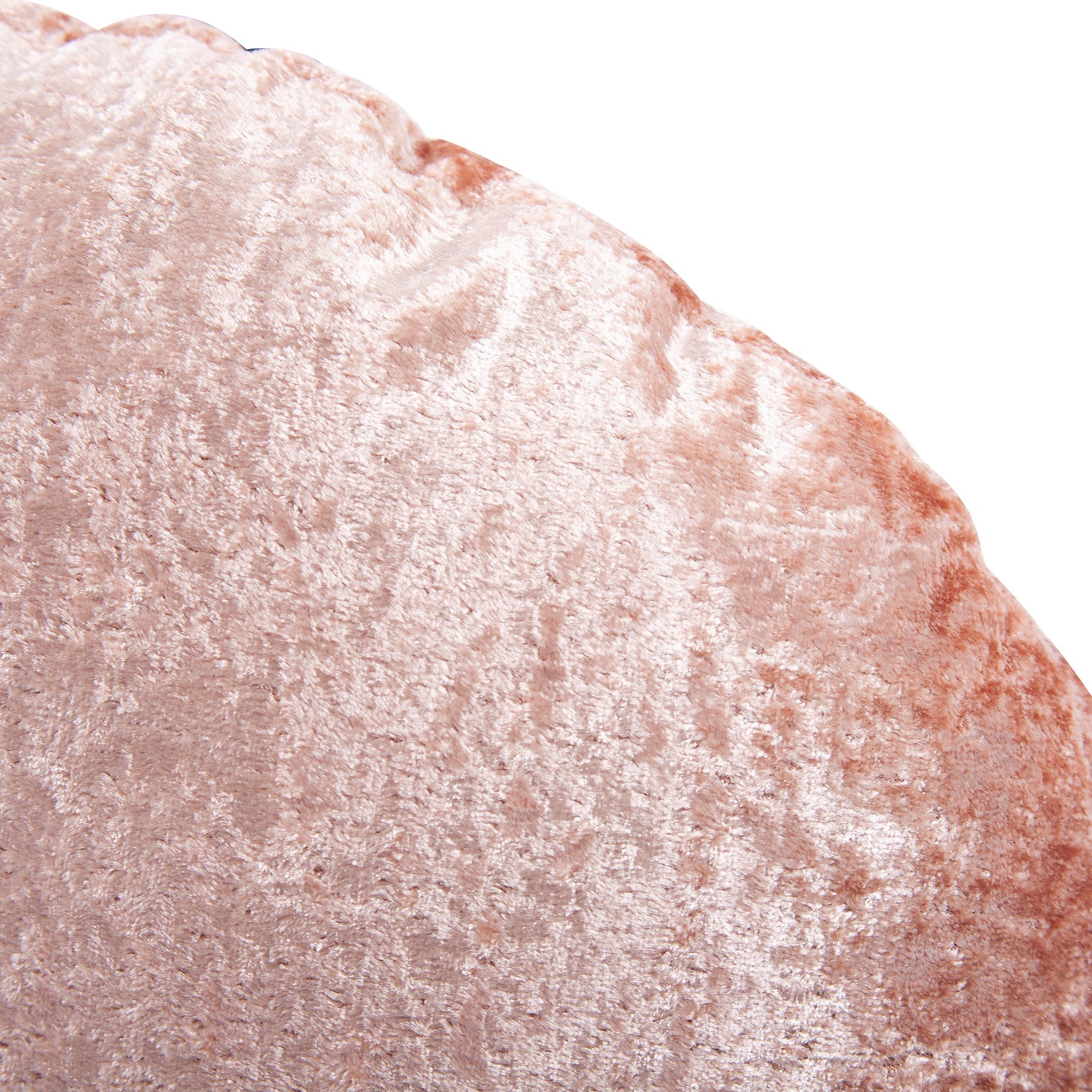 Amaron Rose Dust Crushed Velvet Round Pillow- 18"