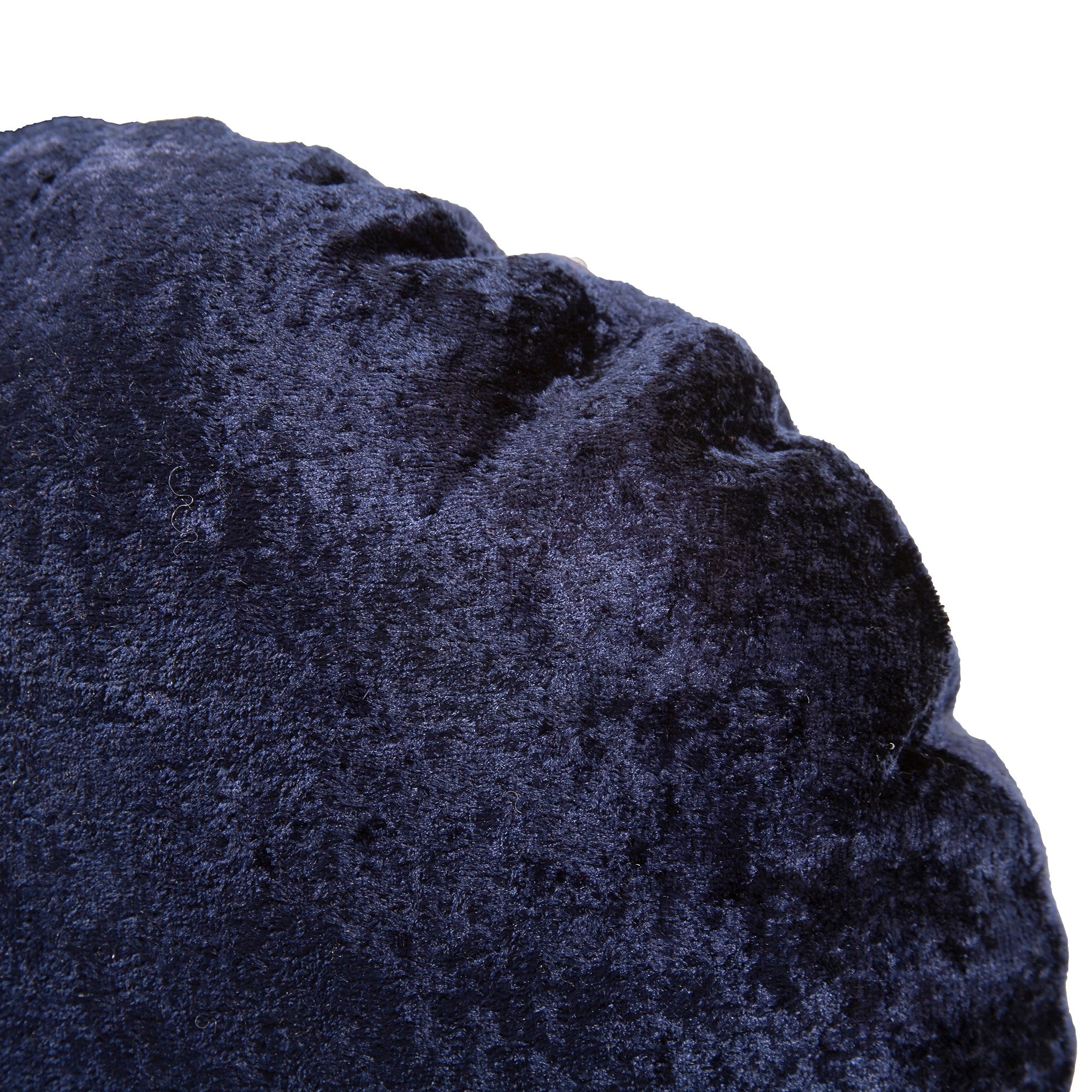 Amaron Midnight Crushed Velvet Round Pillow- 18"