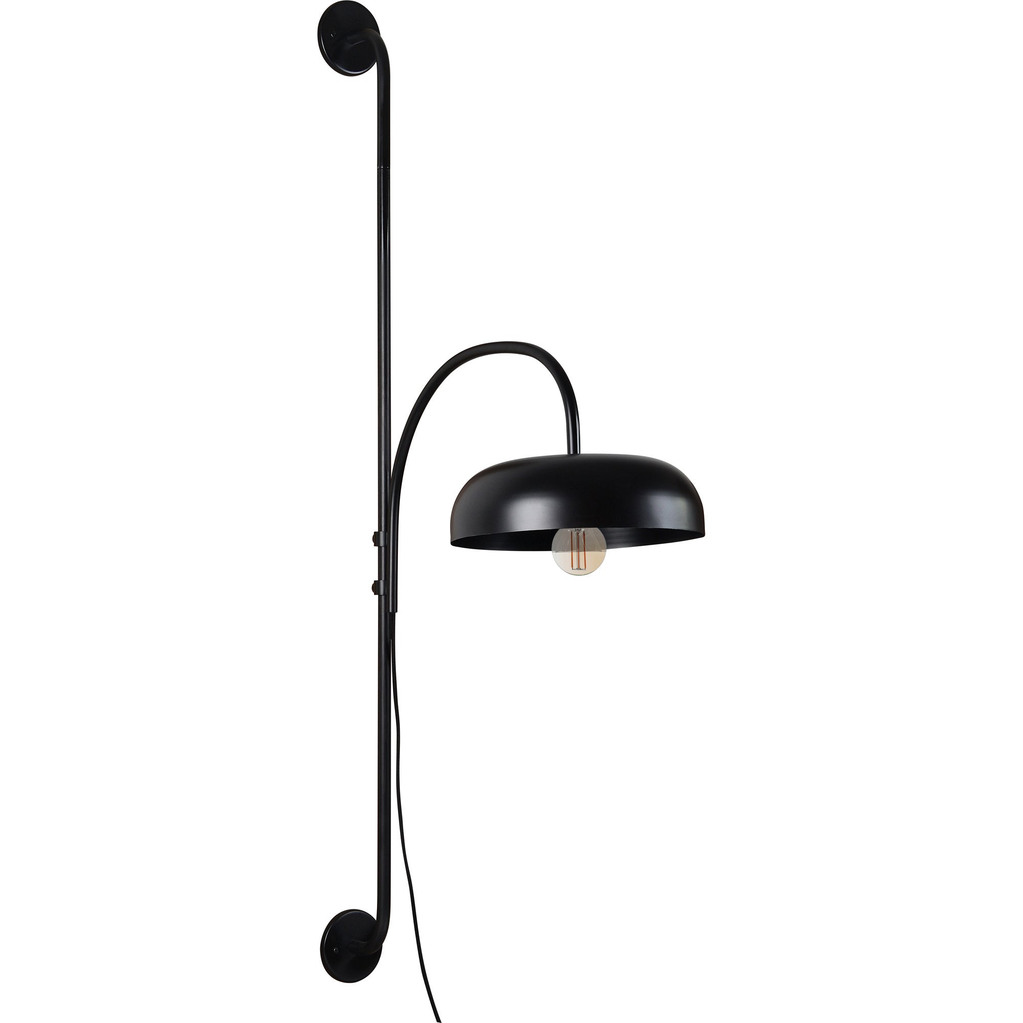 Draco 55" Iron - Black Powder Wall Light