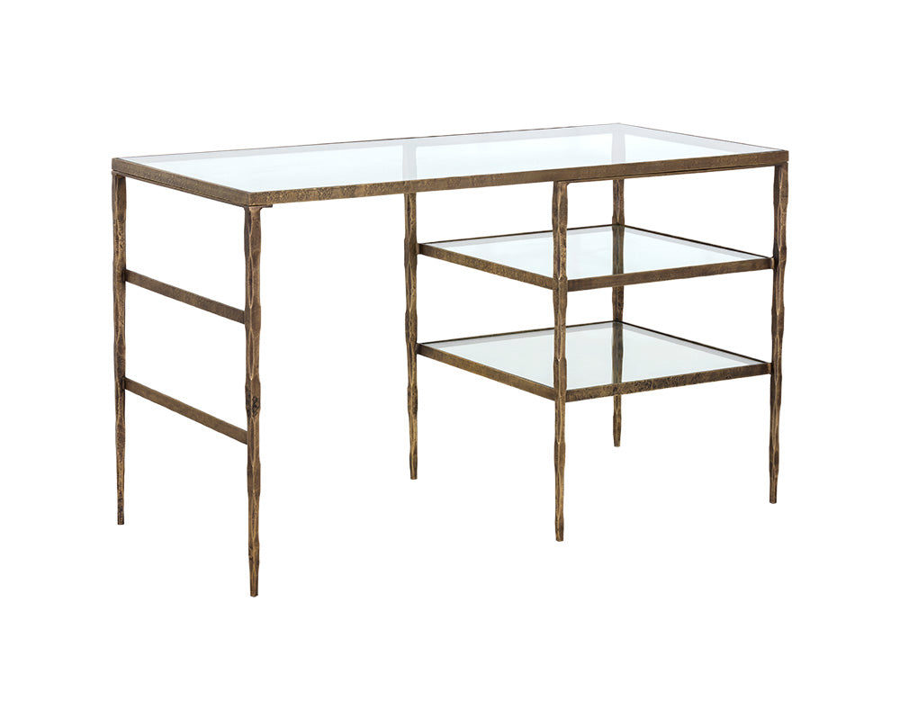Bruna Desk - Antique Brass