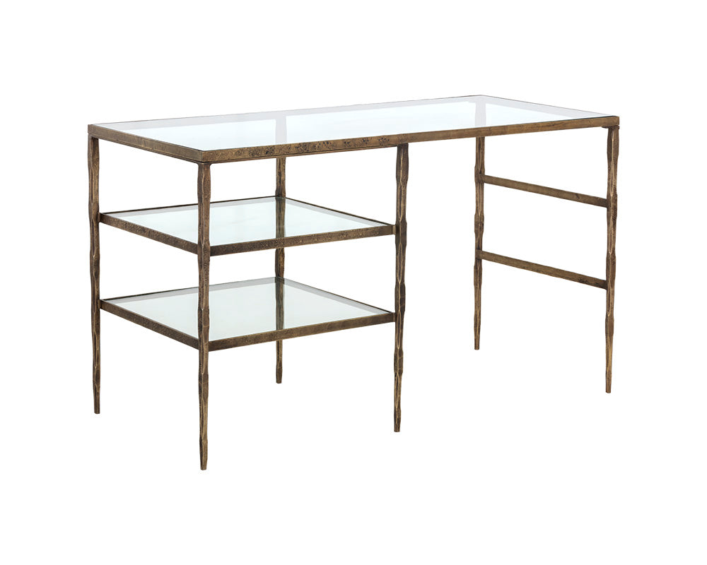 Bruna Desk - Antique Brass