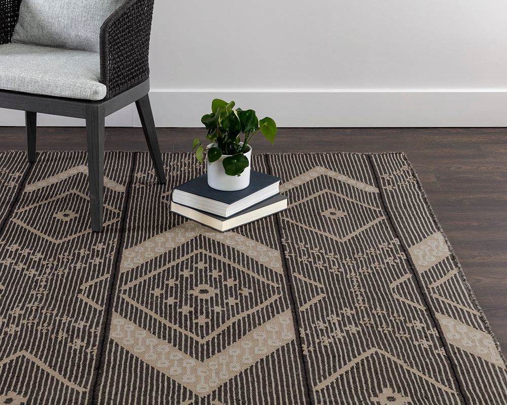 Asana Hand-woven Rug - Black