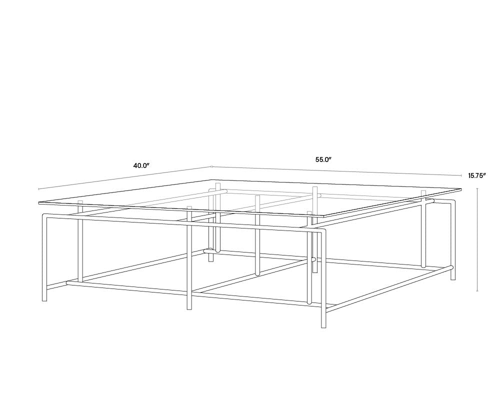 Bellagio Coffee Table - Rectangular - Black