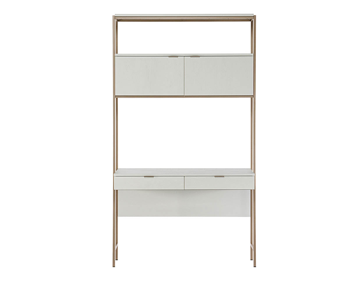 Ambrose Modular Wall Desk - Champagne Gold - Cream