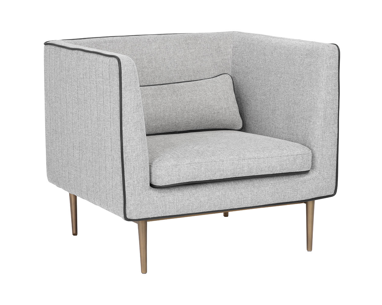 Batavia Armchair - Belfast Heather Grey / Bravo Portabella
