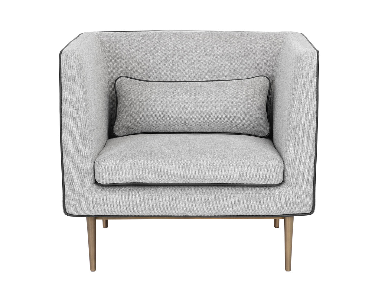 Batavia Armchair - Belfast Heather Grey / Bravo Portabella