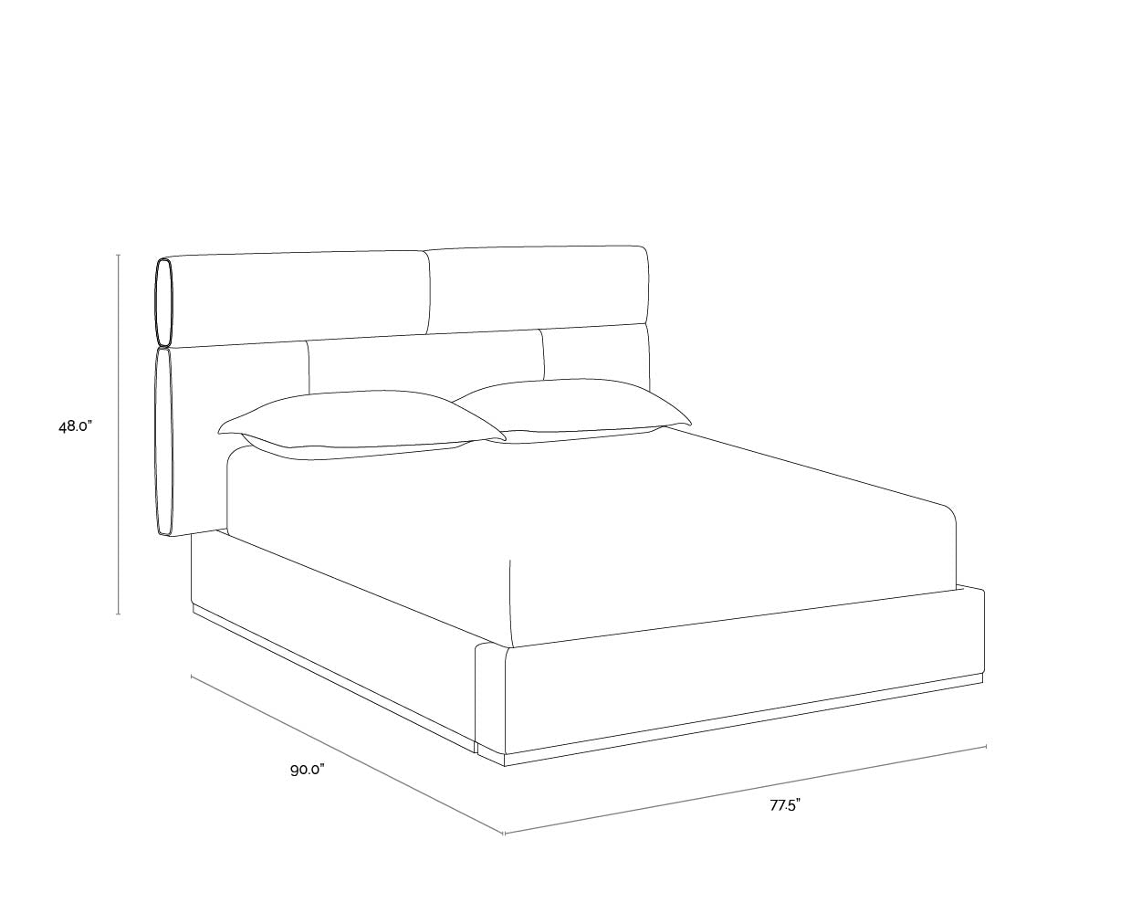Beckham Bed -  Abbington Charred Brown