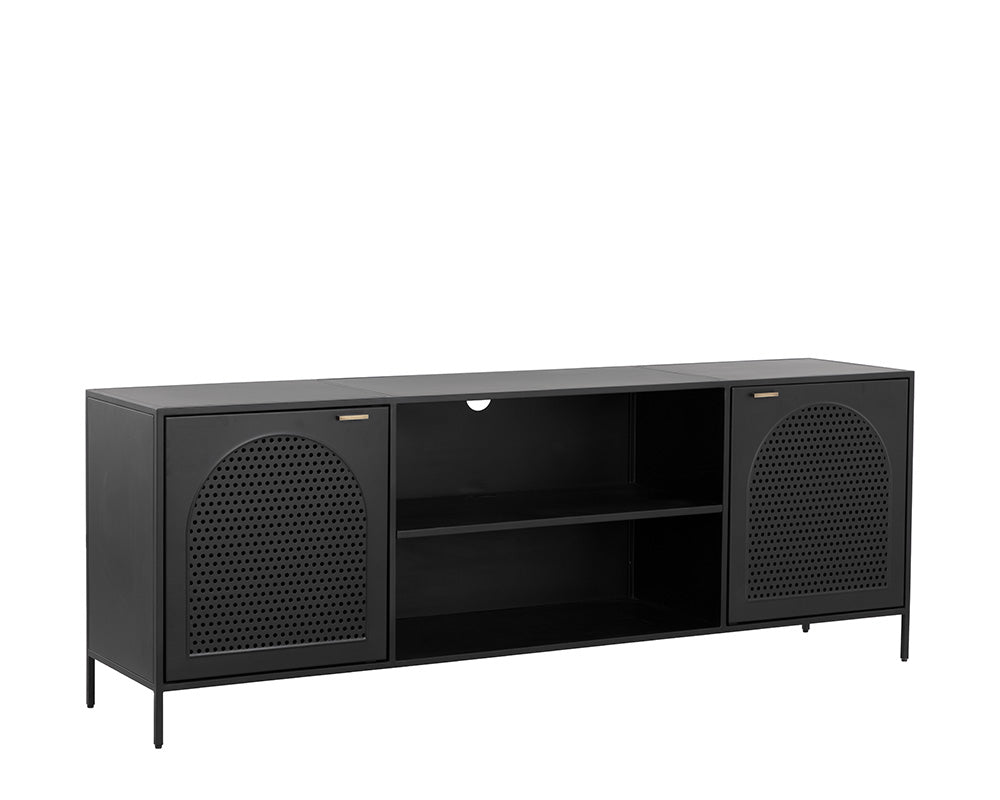 Aziza Media Console And Cabinet - Black