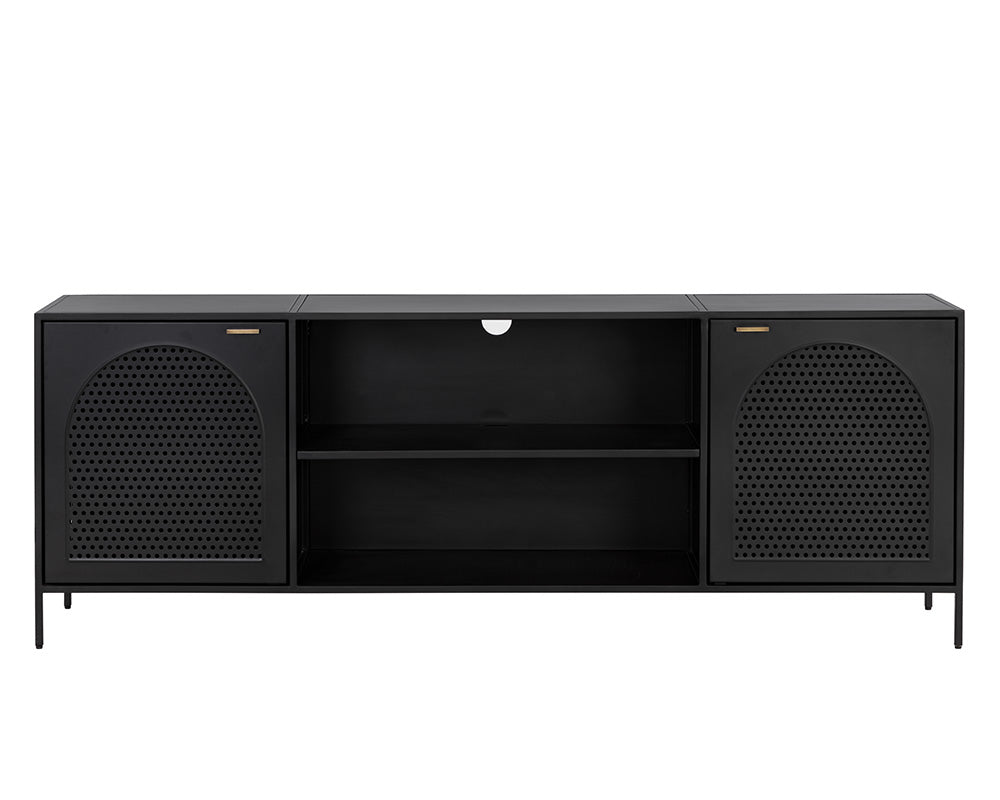 Aziza Media Console And Cabinet - Black