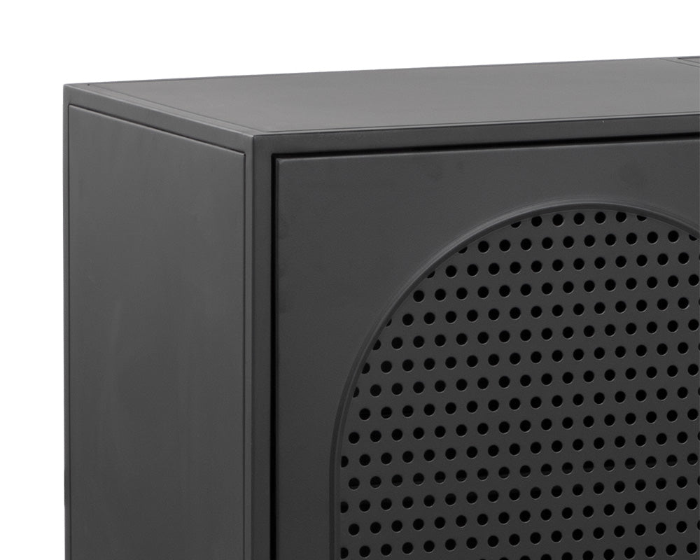 Aziza Media Console And Cabinet - Black