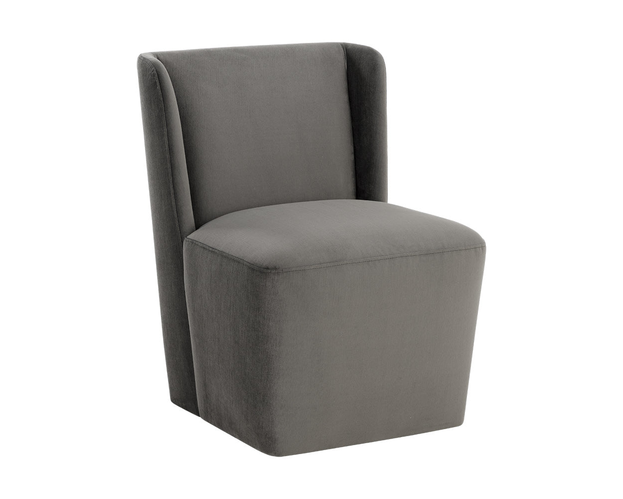 Amita Wheeled Dining Chair Piccolo Pebble