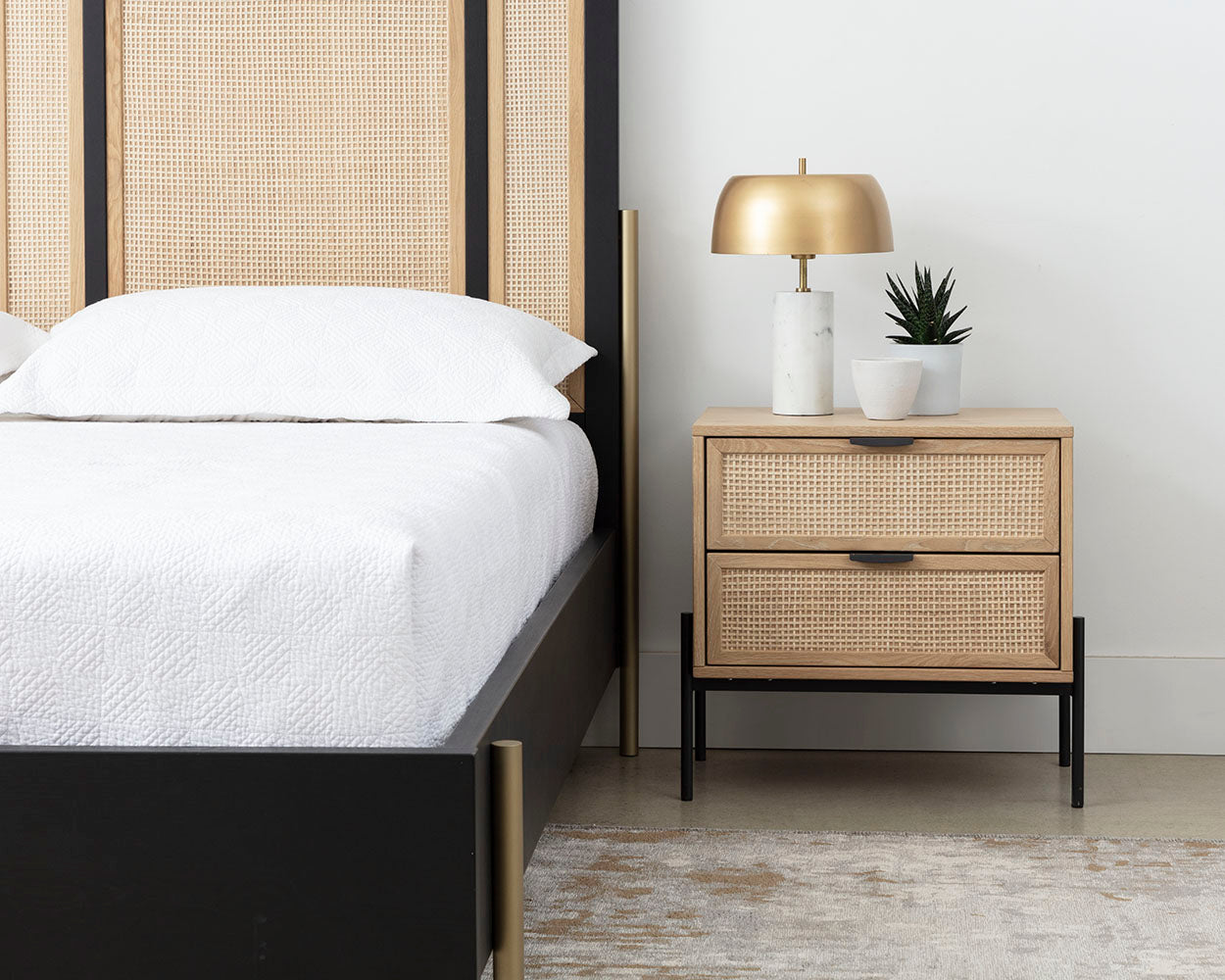 Avida Nightstand - Rustic Oak