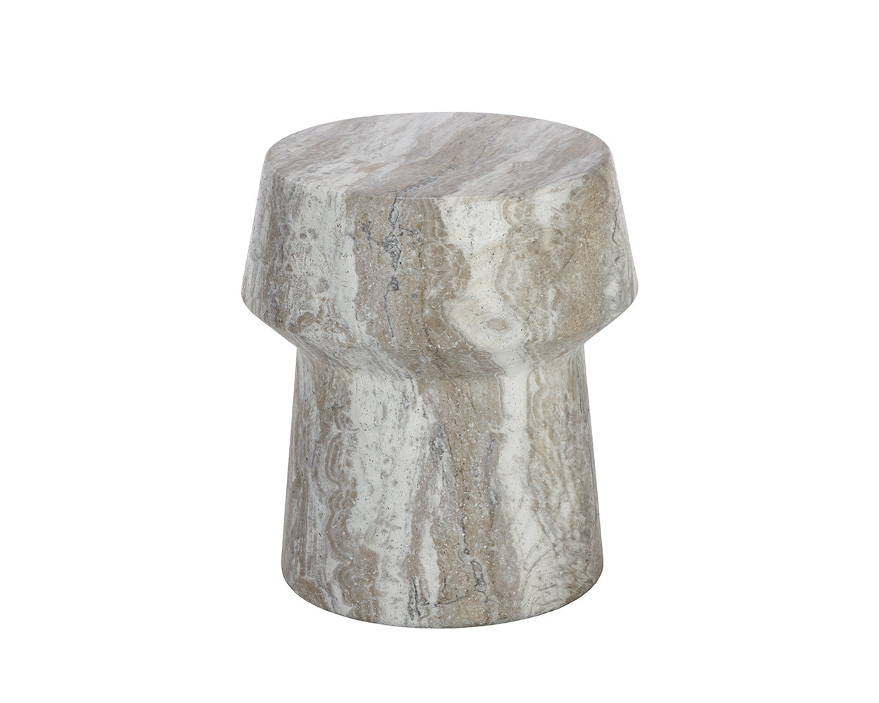 Brie End Table - Sand Marble