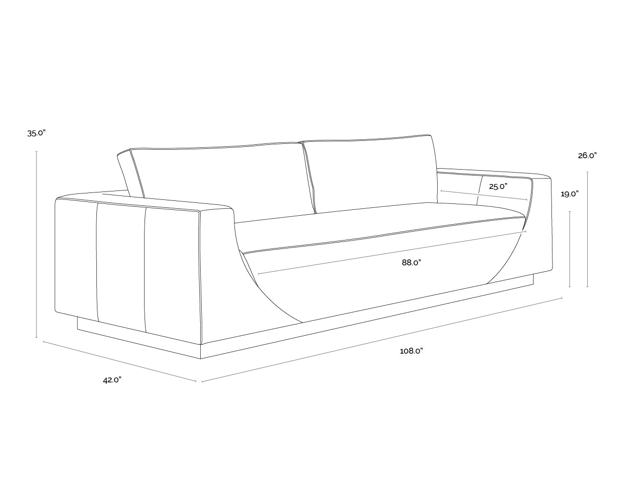 Anakin Sofa - Light Oak - Tuscany Warm Black Leather