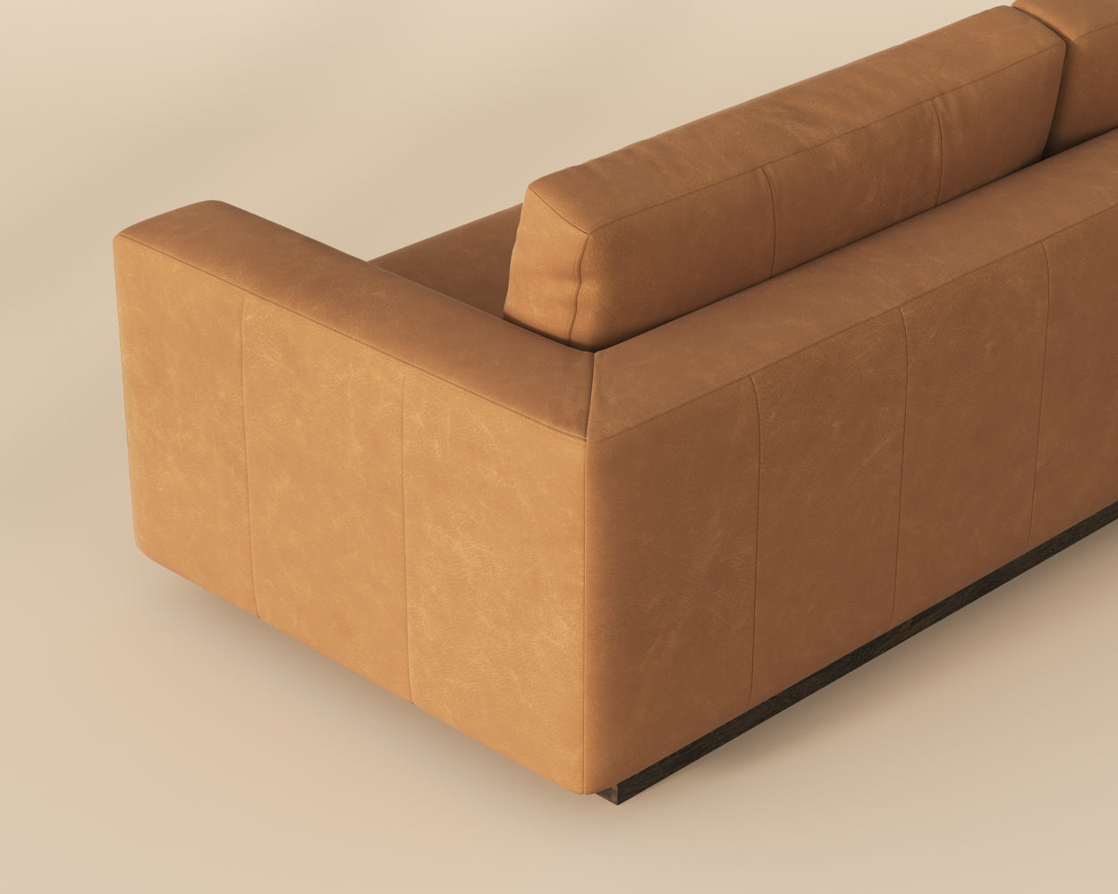 Anakin Sofa - Dark Brown - Tuscany Cognac Leather