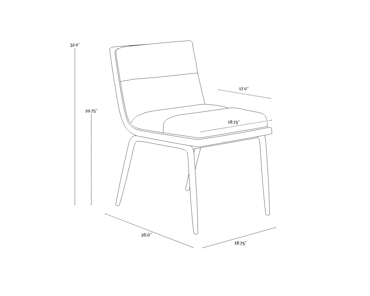 Abilene Dining Chair - Polo Club Muslin