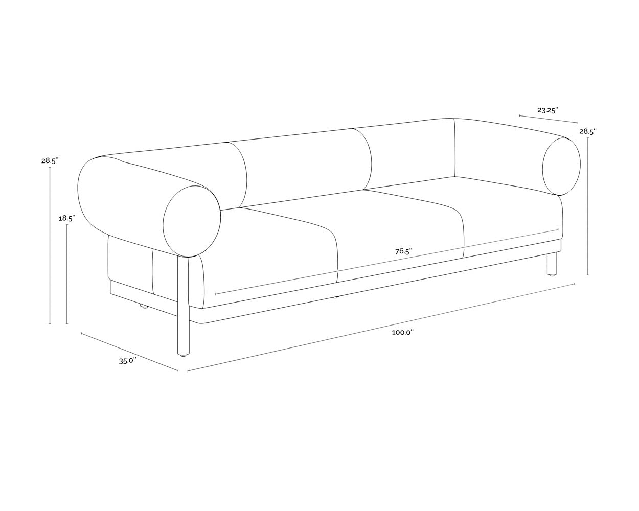 Bromley Sofa - Brown - Altro Cappuccino