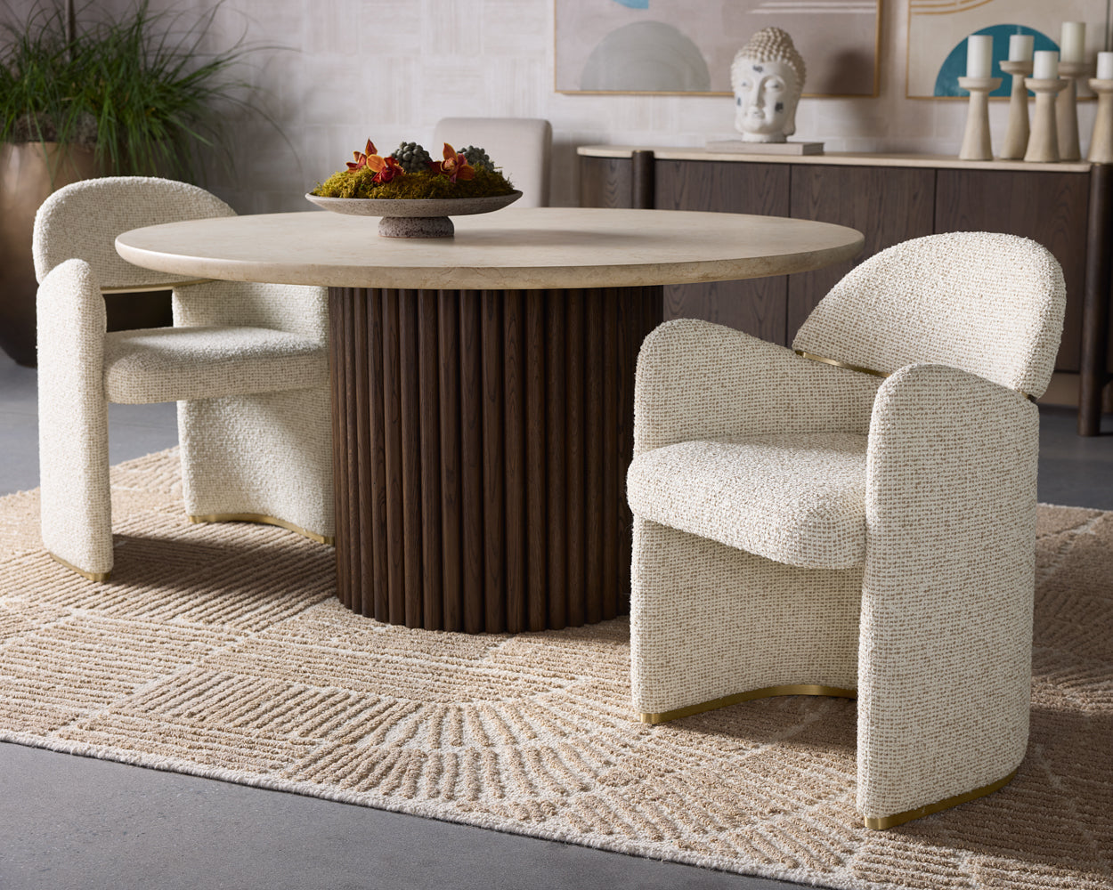 Banyan Dining Table - 59" - Dark Brown
