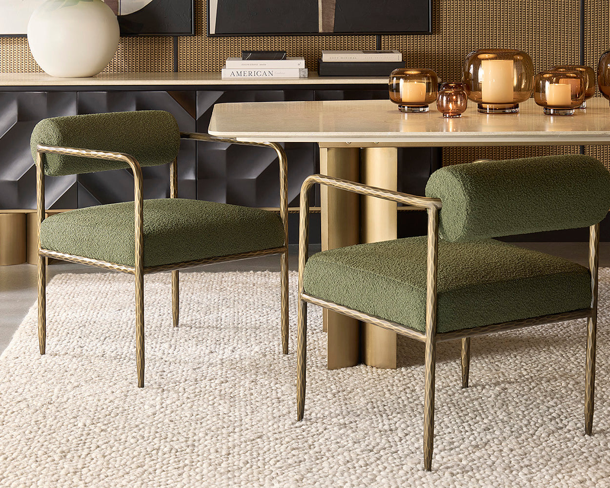 Ajani Dining Armchair - Copenhagen Olive