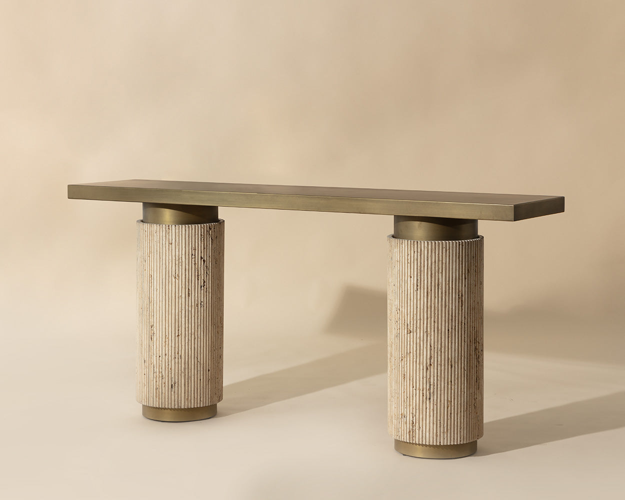 Ashva Console Table - Antique Brass