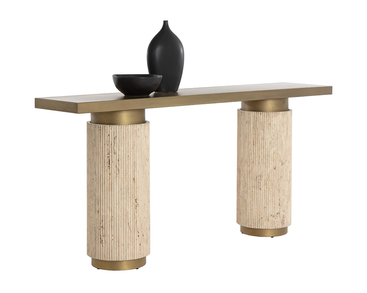 Ashva Console Table - Antique Brass