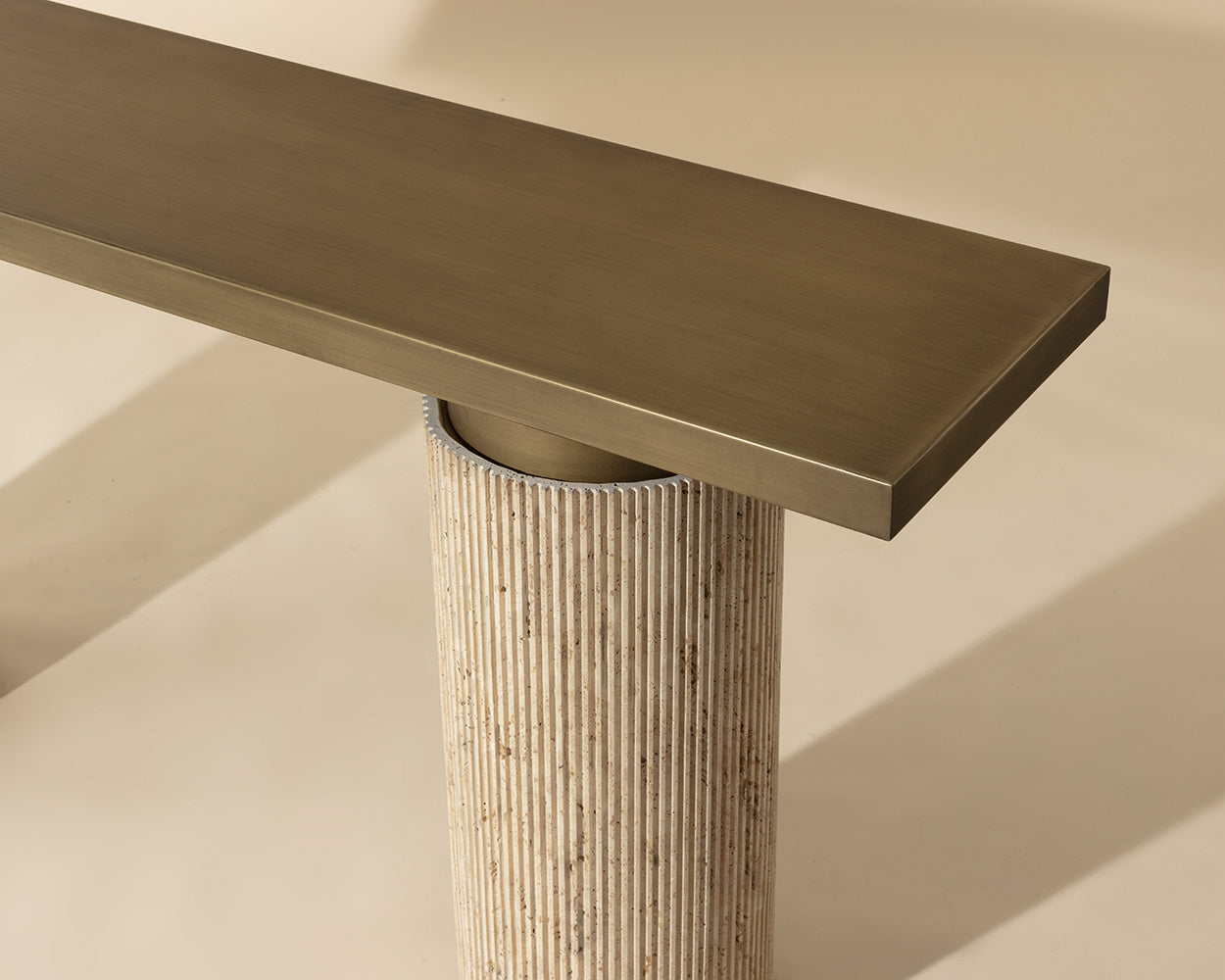 Ashva Console Table - Antique Brass
