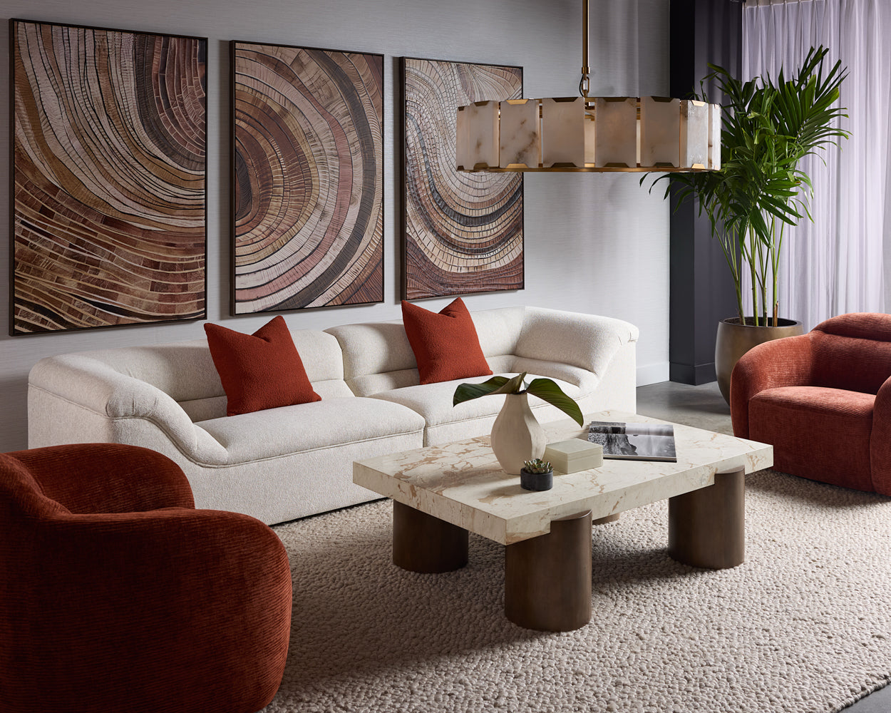 Ardi Coffee Table - Crema Breccia Marble
