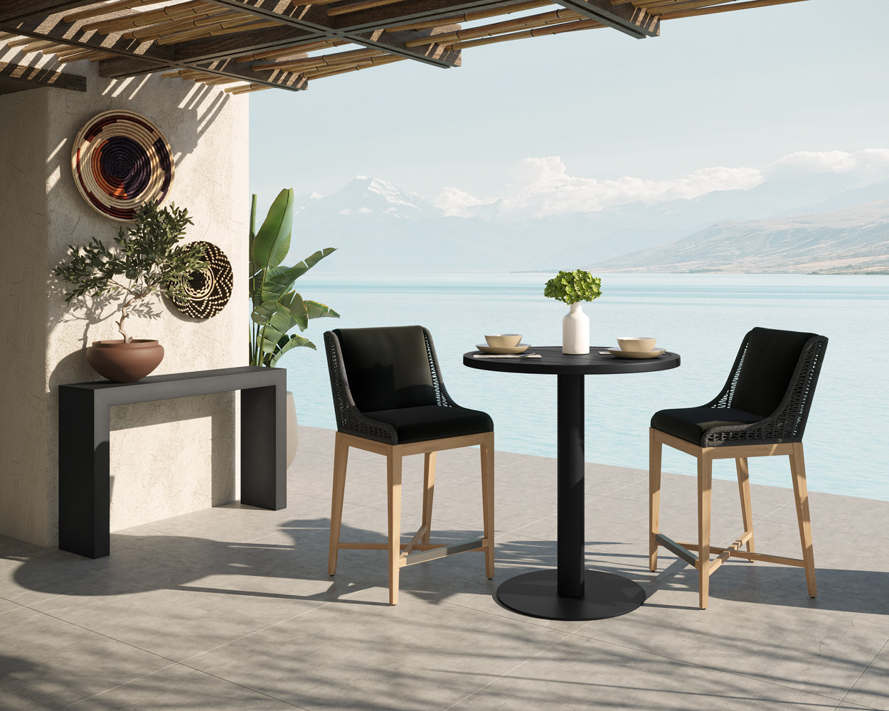 Axle Console Table - Black