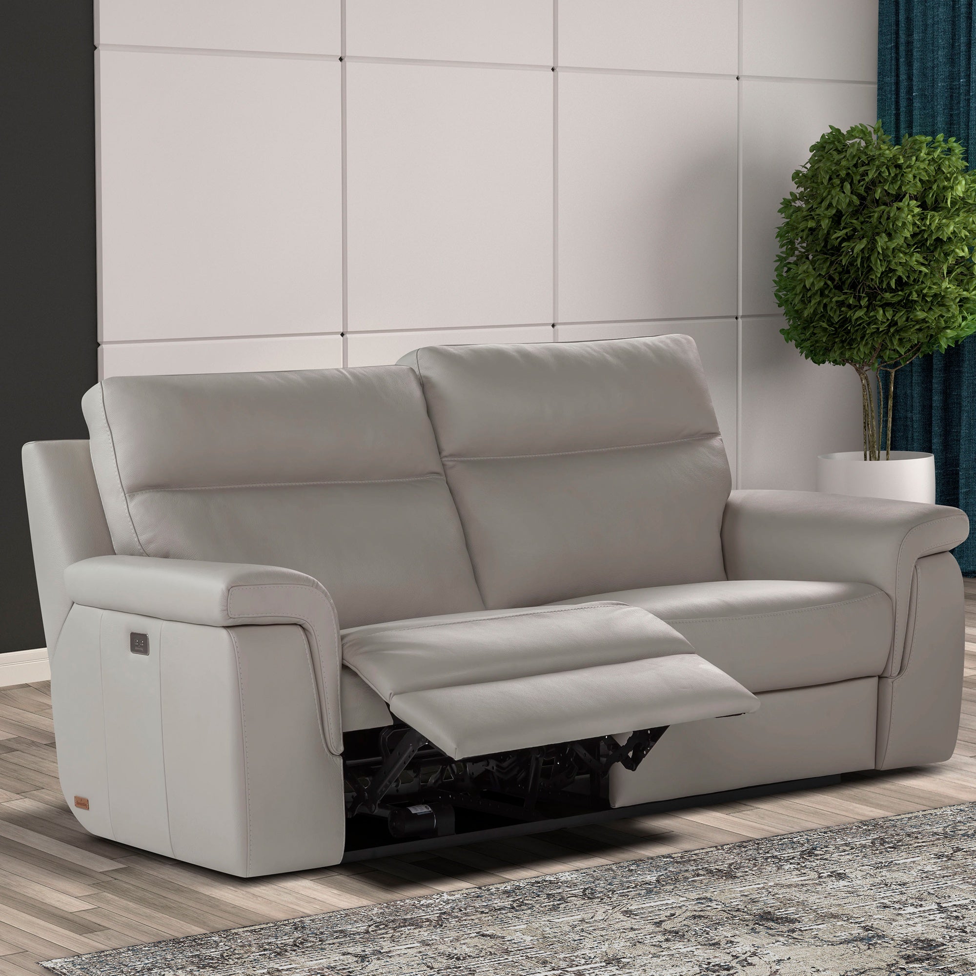 Alan Leather Power 67" Loveseat