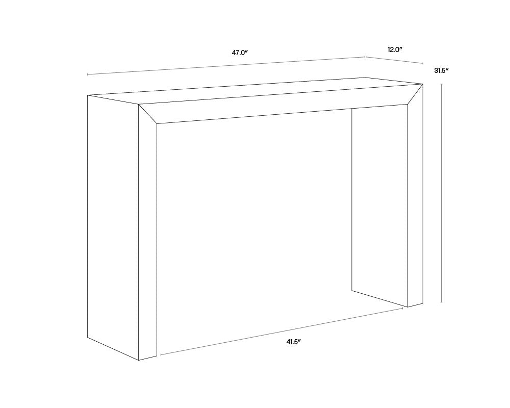 Arch Console Table - High Gloss White