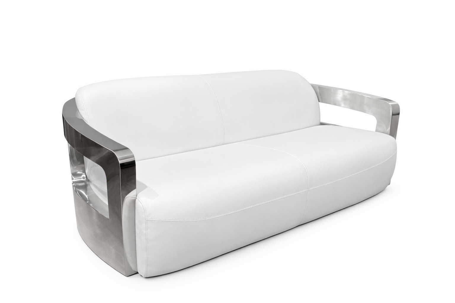 Mars 67" White Condo Sofa