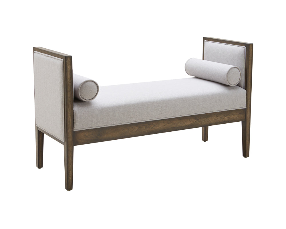 Pietro Bench - Distressed - Silver Linen