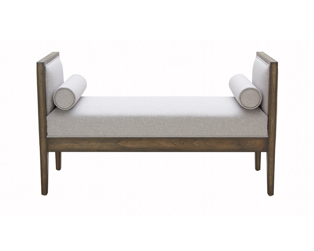 Pietro Bench - Distressed - Silver Linen