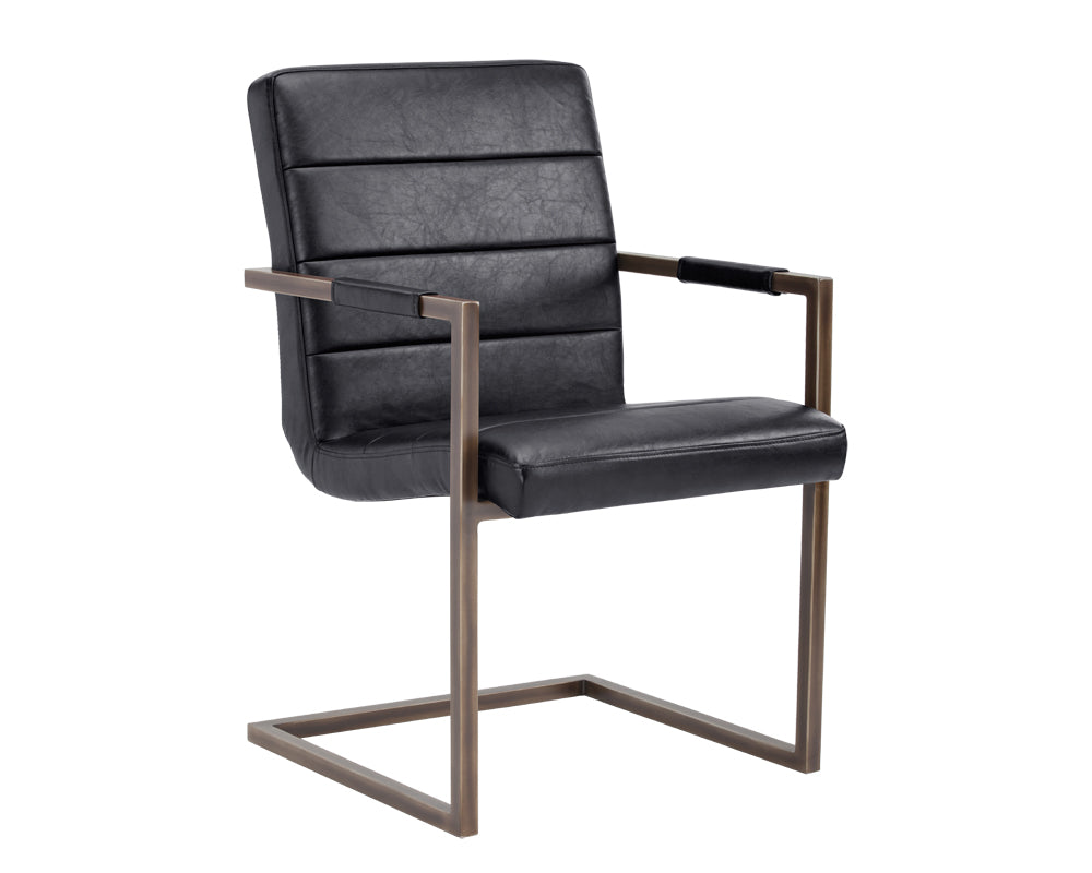 Jafar Dining Armchair - Vintage Black