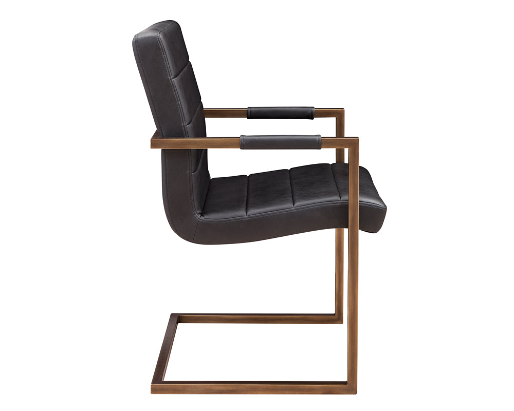 Jafar Dining Armchair - Vintage Black
