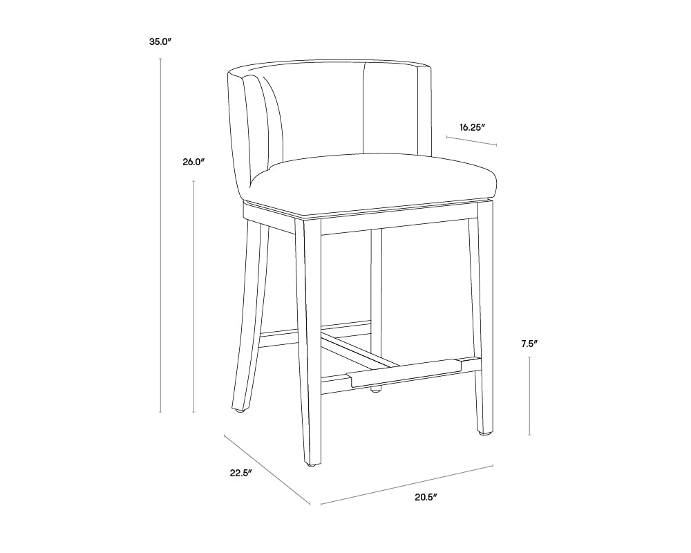 Hayden Counter Stool - Marble