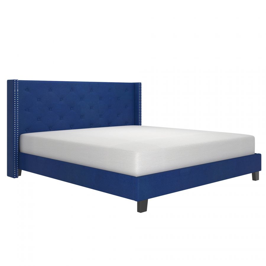 Lino Blue King Platform Bed