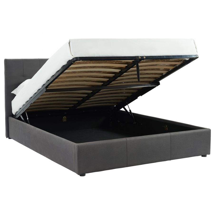 Extara Grey Queen Platform Storage Bed